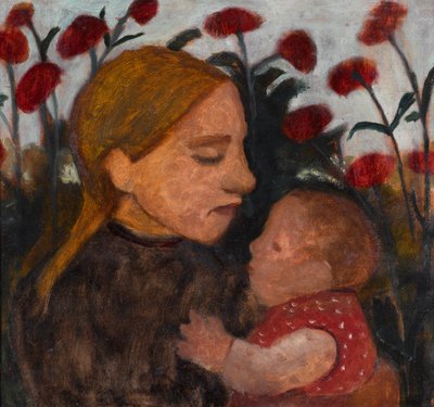 Meisje met kind door Paula Modersohn Becker